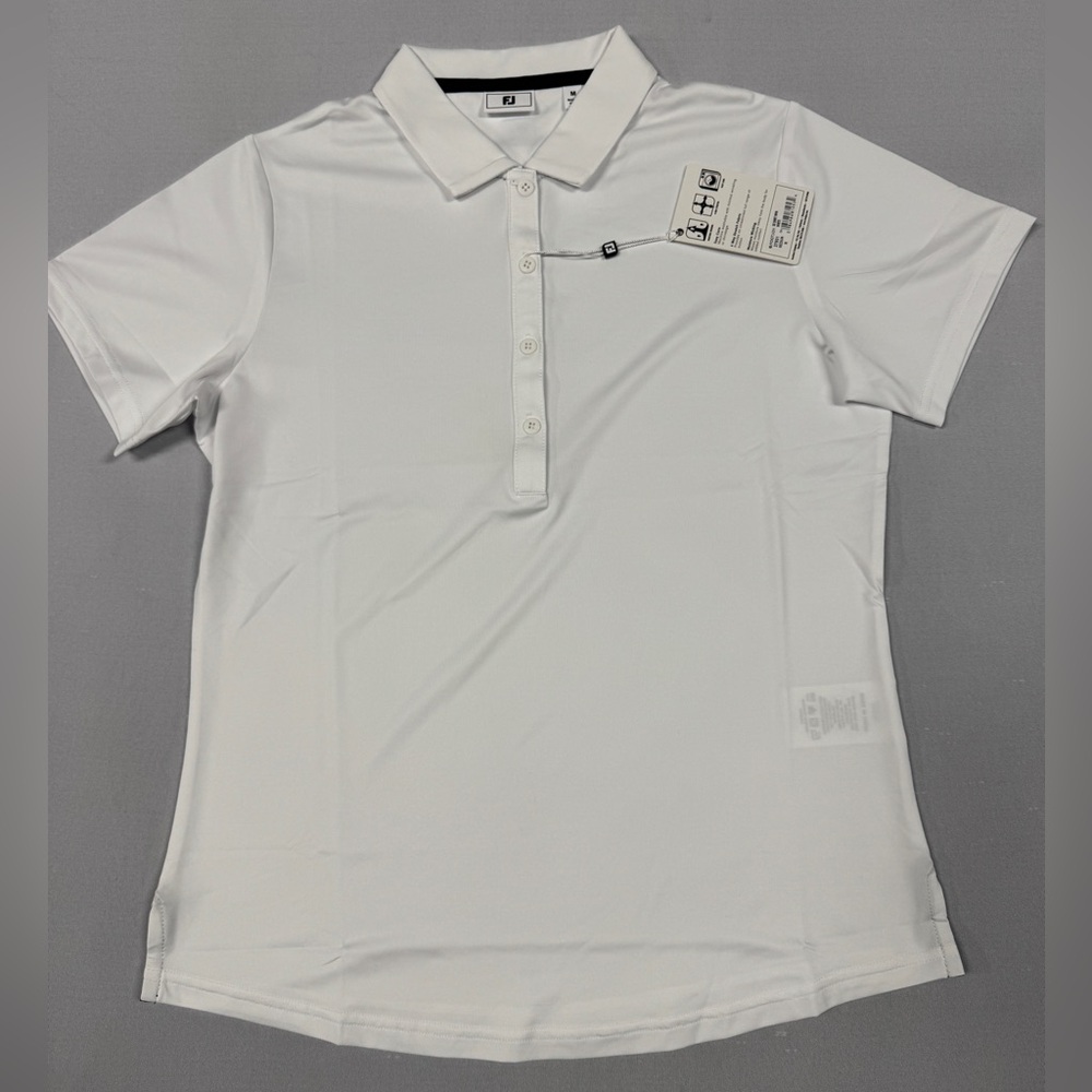 FootJoy - Women’s Medium - White Short Sleeve Golf Polo - NEW